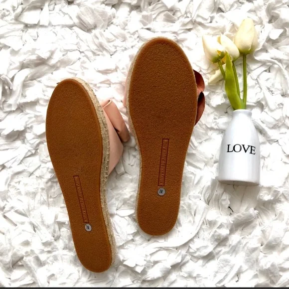 Avec Les Filles Gemma Pink Jute Leather Slide Size 7 NEW - Picture 6 of 8